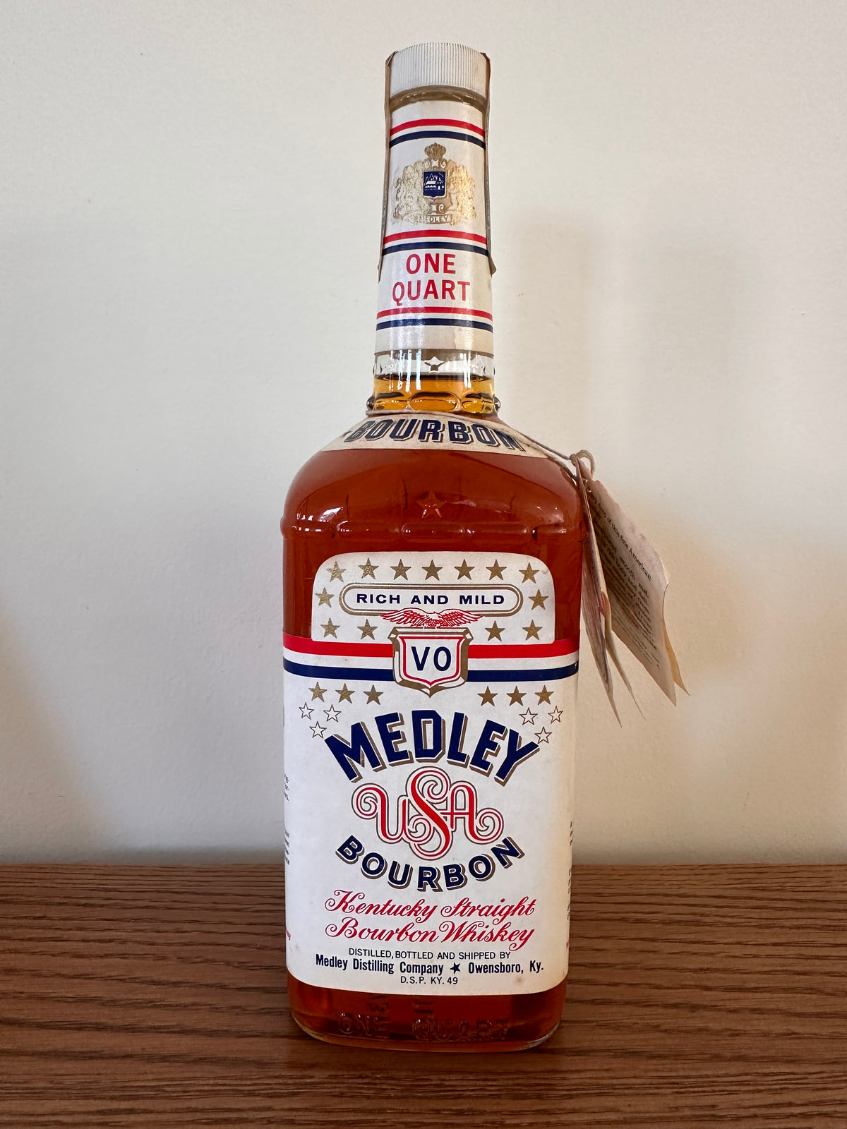 1973 Medley’s Kentucky Straight Bourbon Whiskey 1.0 Quart