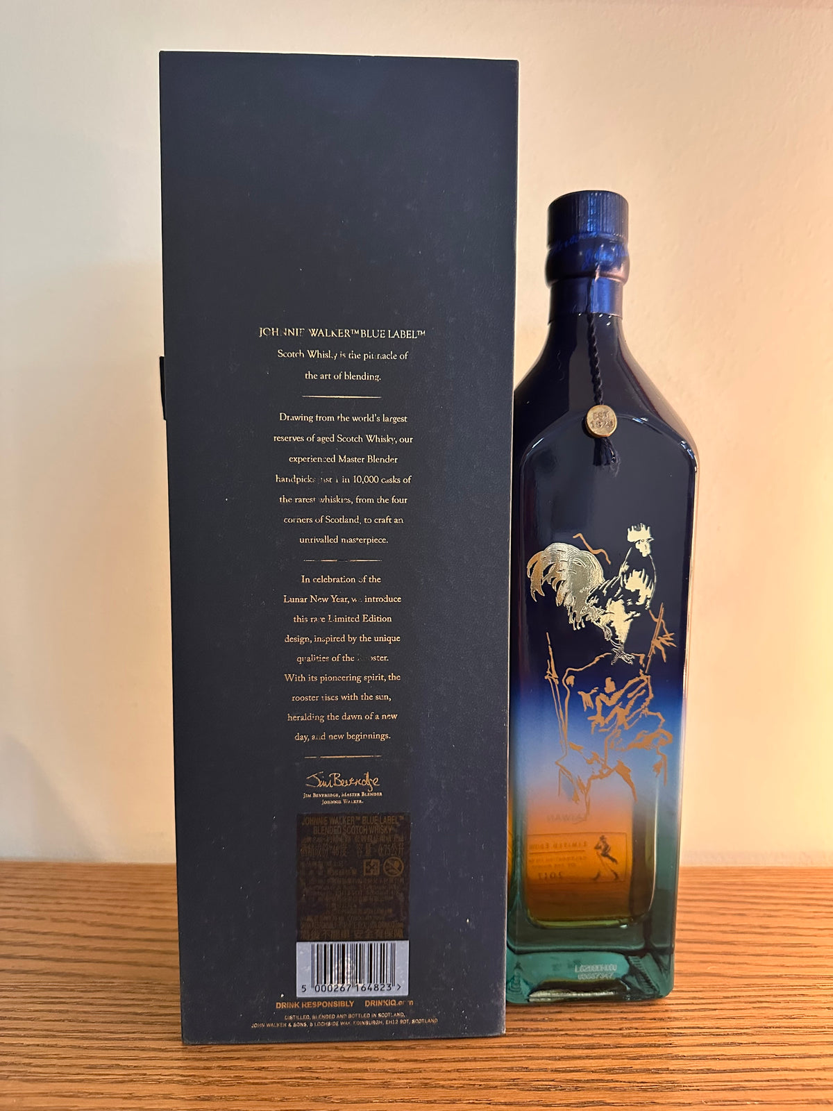 2017 Johnnie Walker Blue Label Limited Edition Year of the Rooster Blended Scotch Whisky 750ml