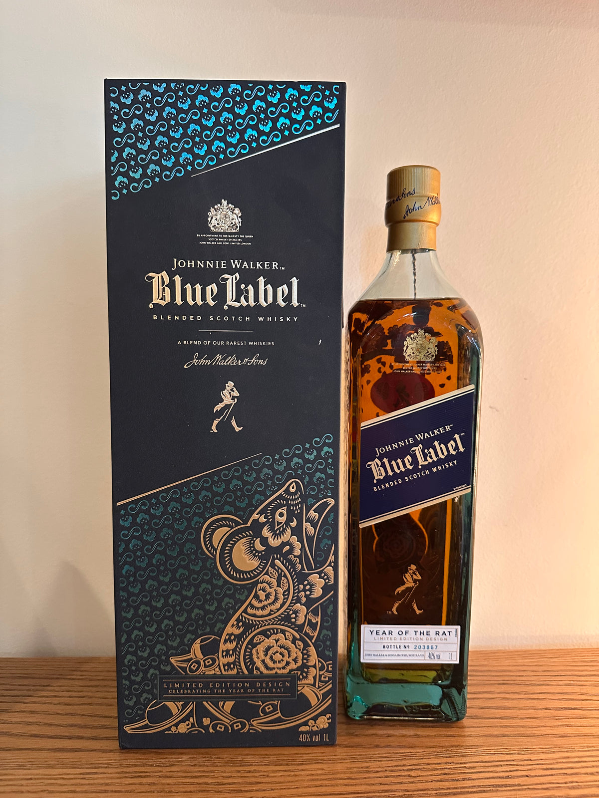 Johnnie Walker Blue Label Limited Edition Year of the Rat Blended Scotch Whisky 1.0 Liter