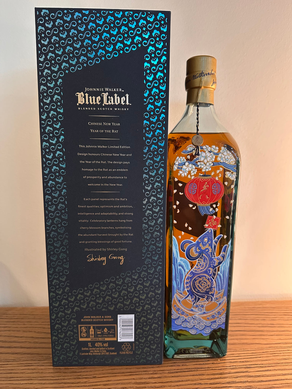 Johnnie Walker Blue Label Limited Edition Year of the Rat Blended Scotch Whisky 1.0 Liter