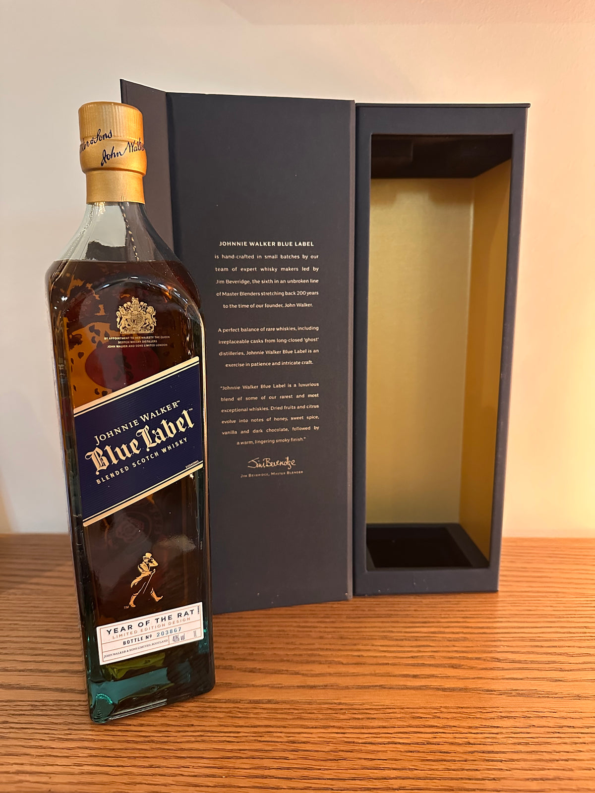 Johnnie Walker Blue Label Limited Edition Year of the Rat Blended Scotch Whisky 1.0 Liter