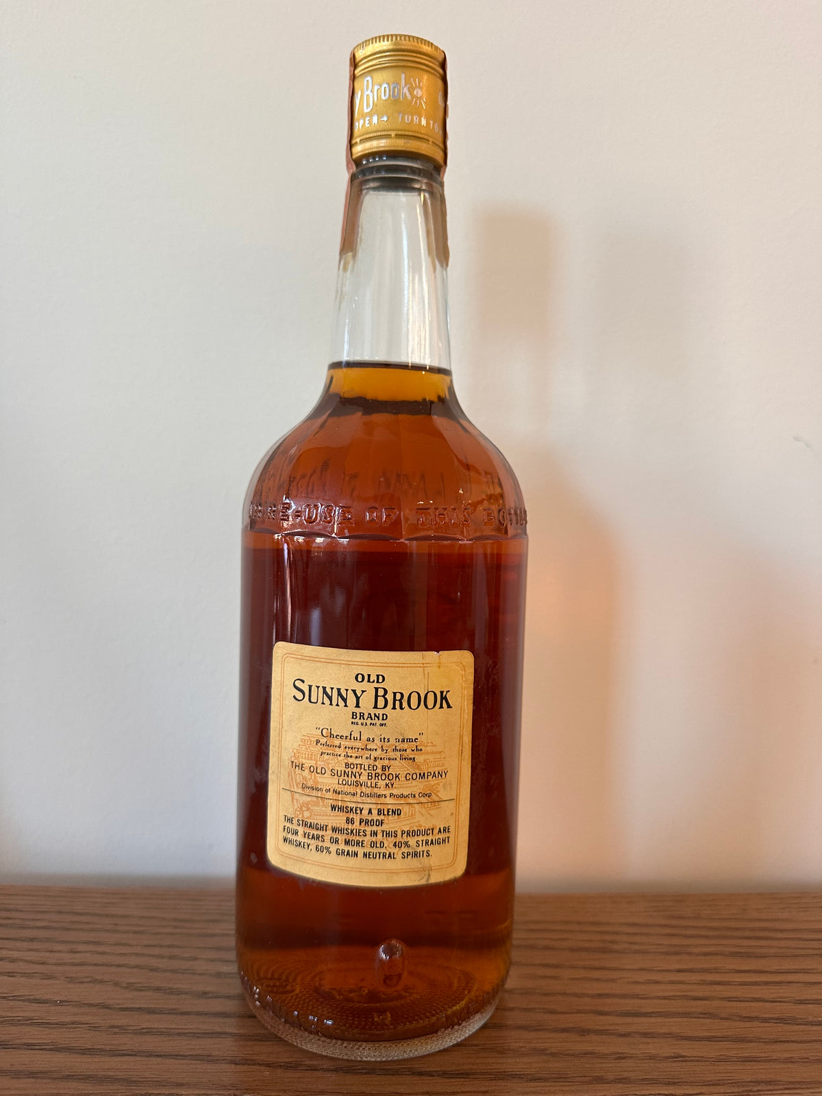 1957 Old Sunny Brook Kentucky Whiskey-A-Blend 1.0 Quart