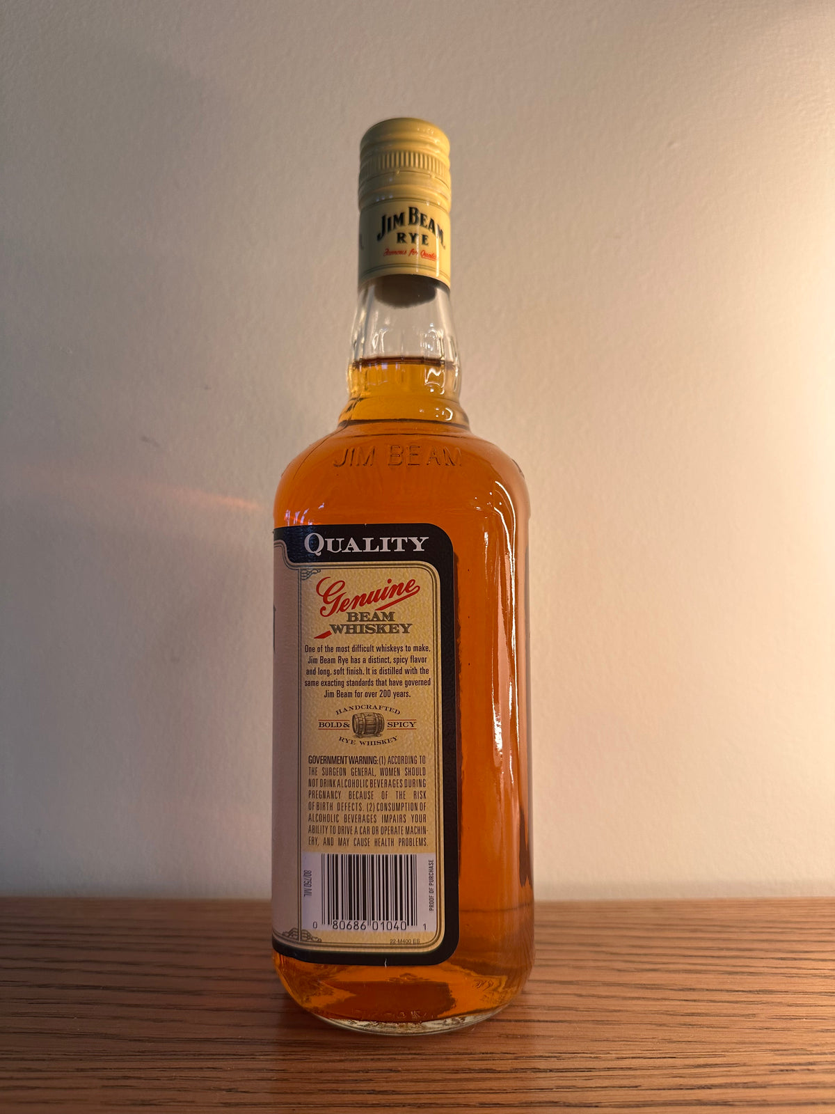 2012 Jim Beam Rye Yellow Label 750ml