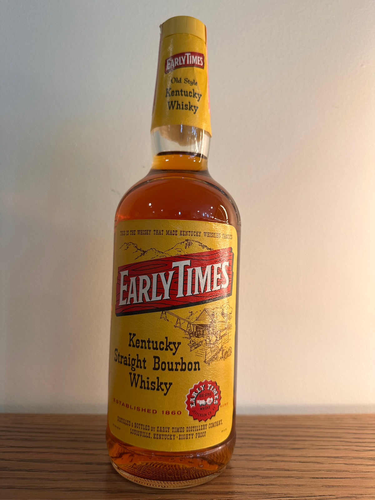1961-1977 Early Times 4 Year Kentucky Straight Bourbon Whiskey 4/5 Quart