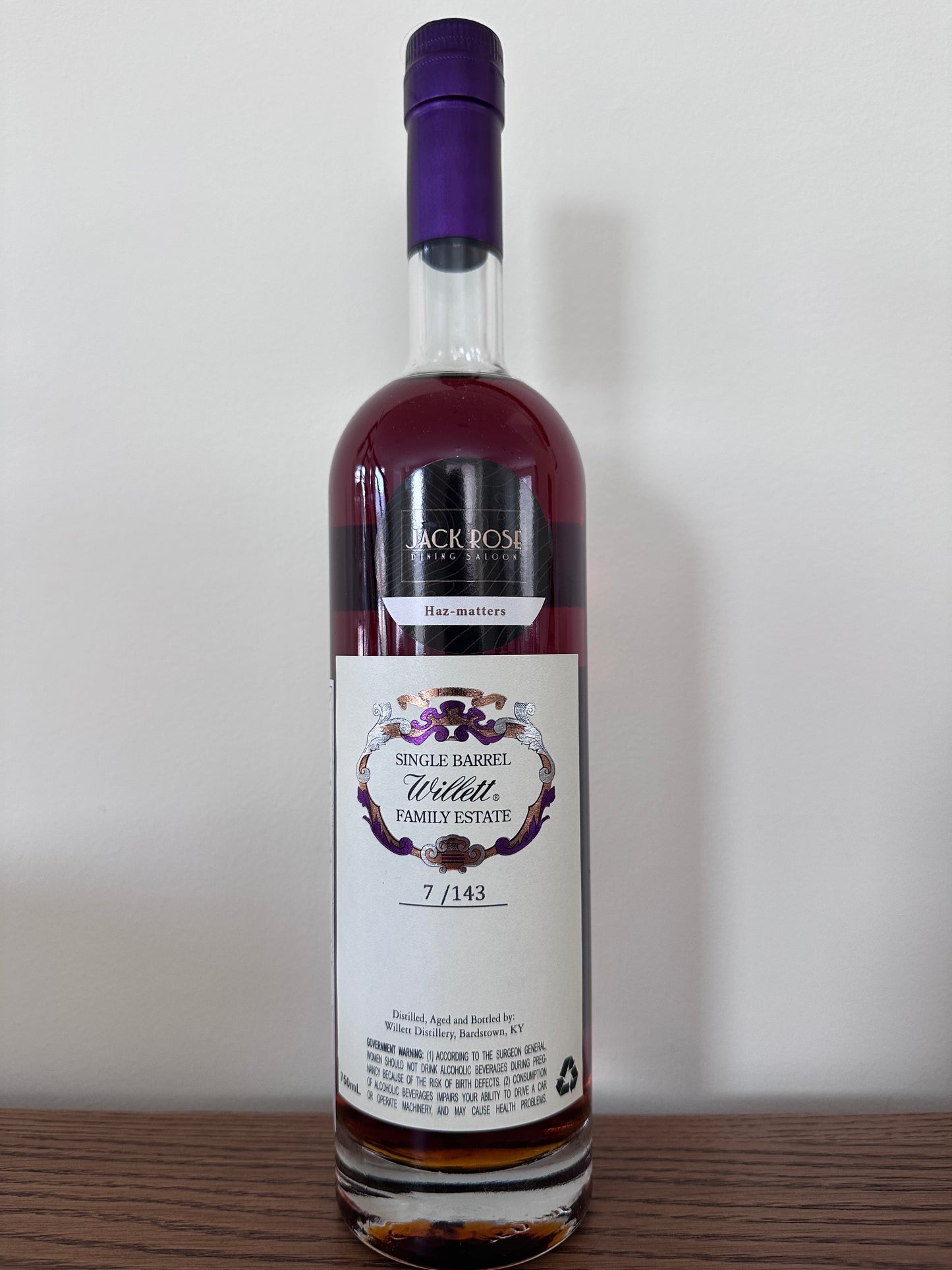 Willett Family Estate 9 Year Haz-Matters #5285