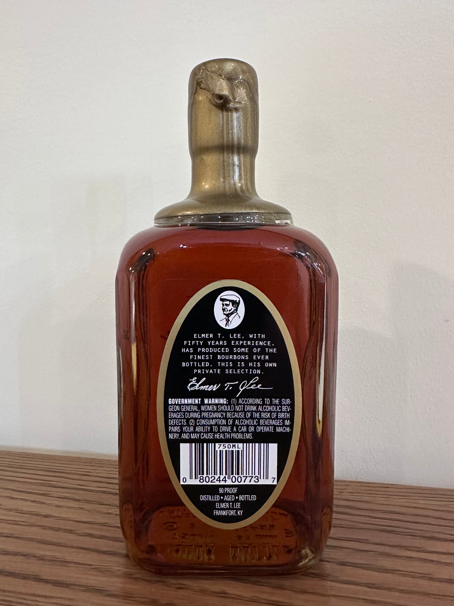 Elmer T. Lee Gold Wax Kentucky Straight Bourbon Whiskey 750ml