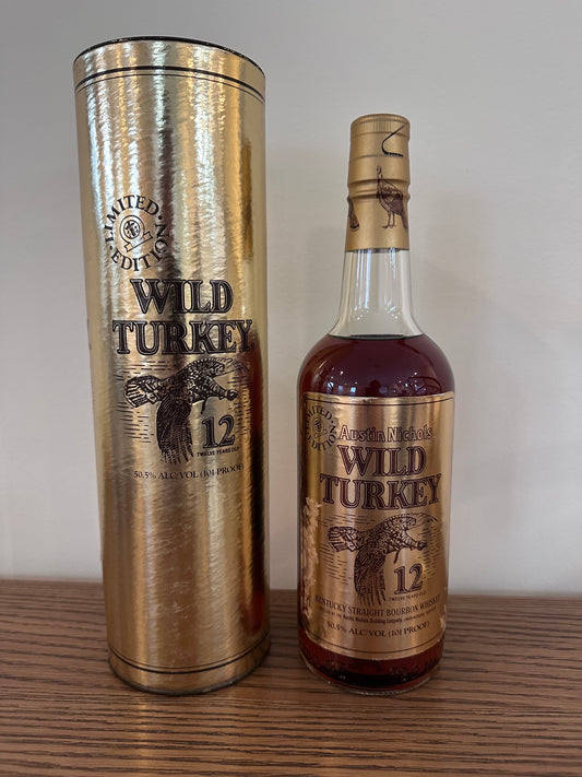 Wild Turkey 12 Year Old 1992 Gold Foil KentuckyStraight Bourbon Whiskey 750ml
