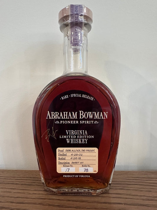 Abraham Bowman Sweet XVI 2018