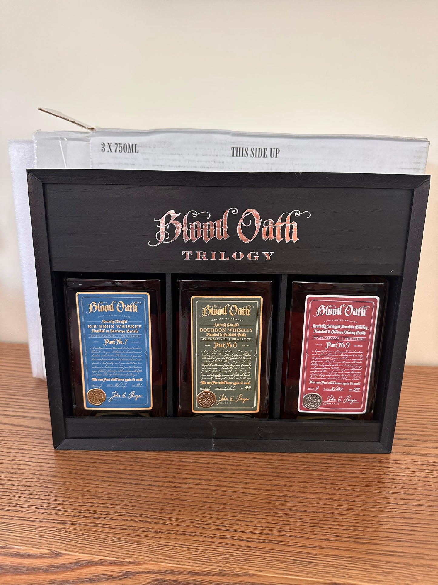Blood Oath Trilogy Pact No 7-8-9 Bourbon Whiskey 750ml Bundle 3-Pack