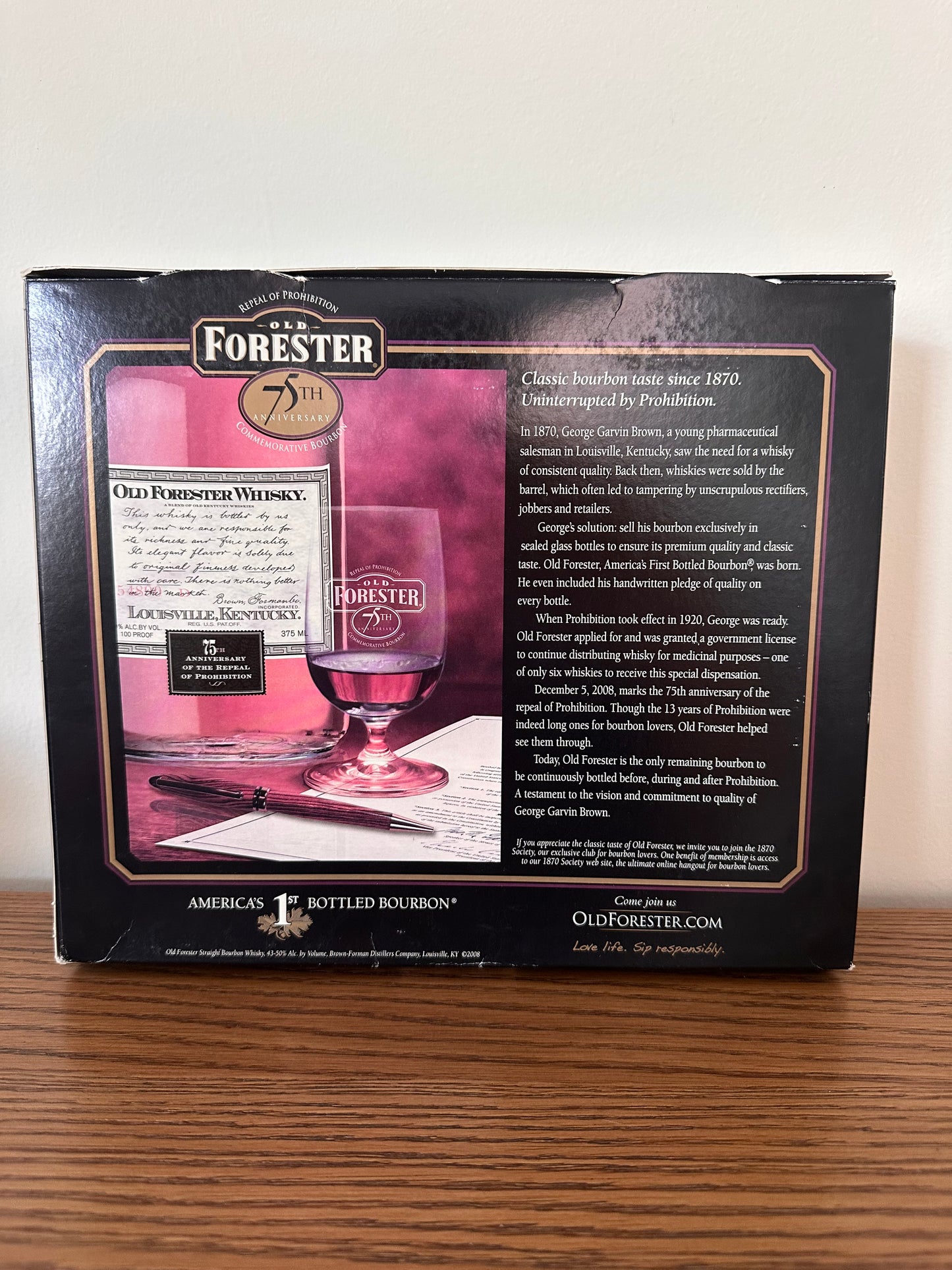 Old Forester 75th Anniversary Repeal of Bourbon