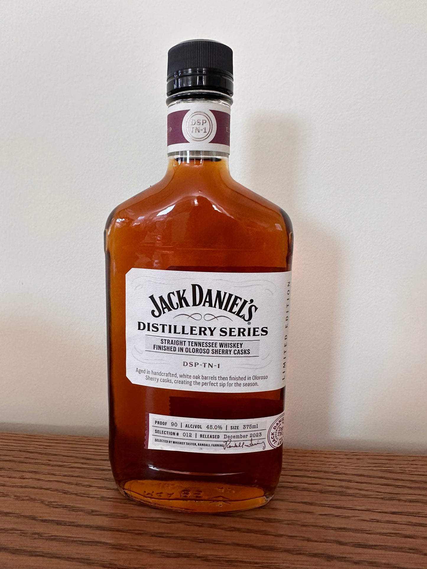 Jack Daniel's Distillery Series No. 12 Oloroso Sherry Cask Finish Straight Tennessee Whiskey 375ml