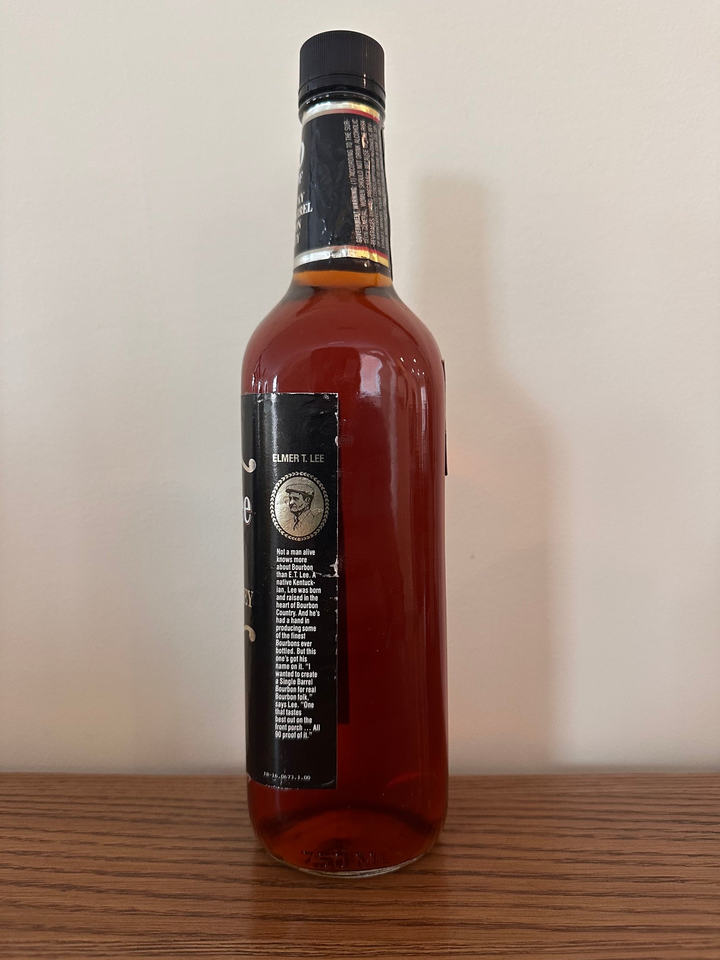 1993 Elmer T. Lee Single Barrel Sour Mash Straight Bourbon Whiskey 750ml