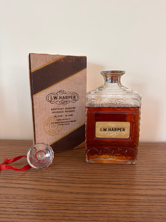 IW Harper Bottled in Bond Kentucky Bourbon Decanter Distilled 1946 Bottled 1950 4/5 Quart