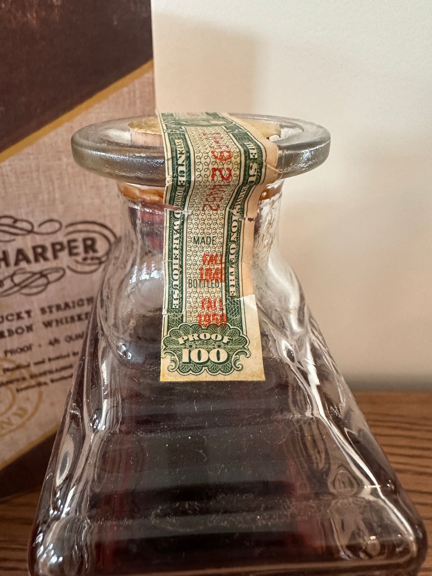 IW Harper Bottled in Bond Kentucky Bourbon Decanter Distilled 1946 Bottled 1950 4/5 Quart