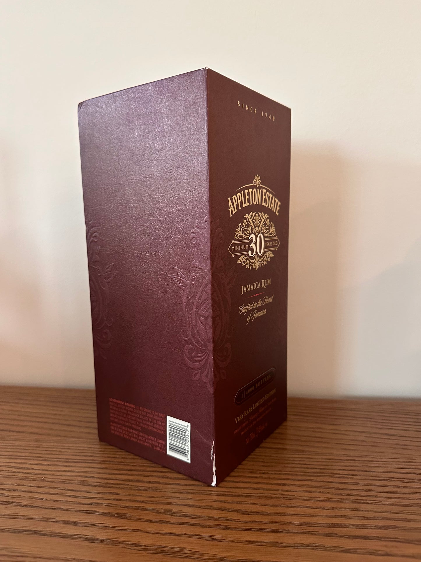 Appleton Limited Edition 30 Year Old Rum 750ml Outer Box is Slightly Damaged
