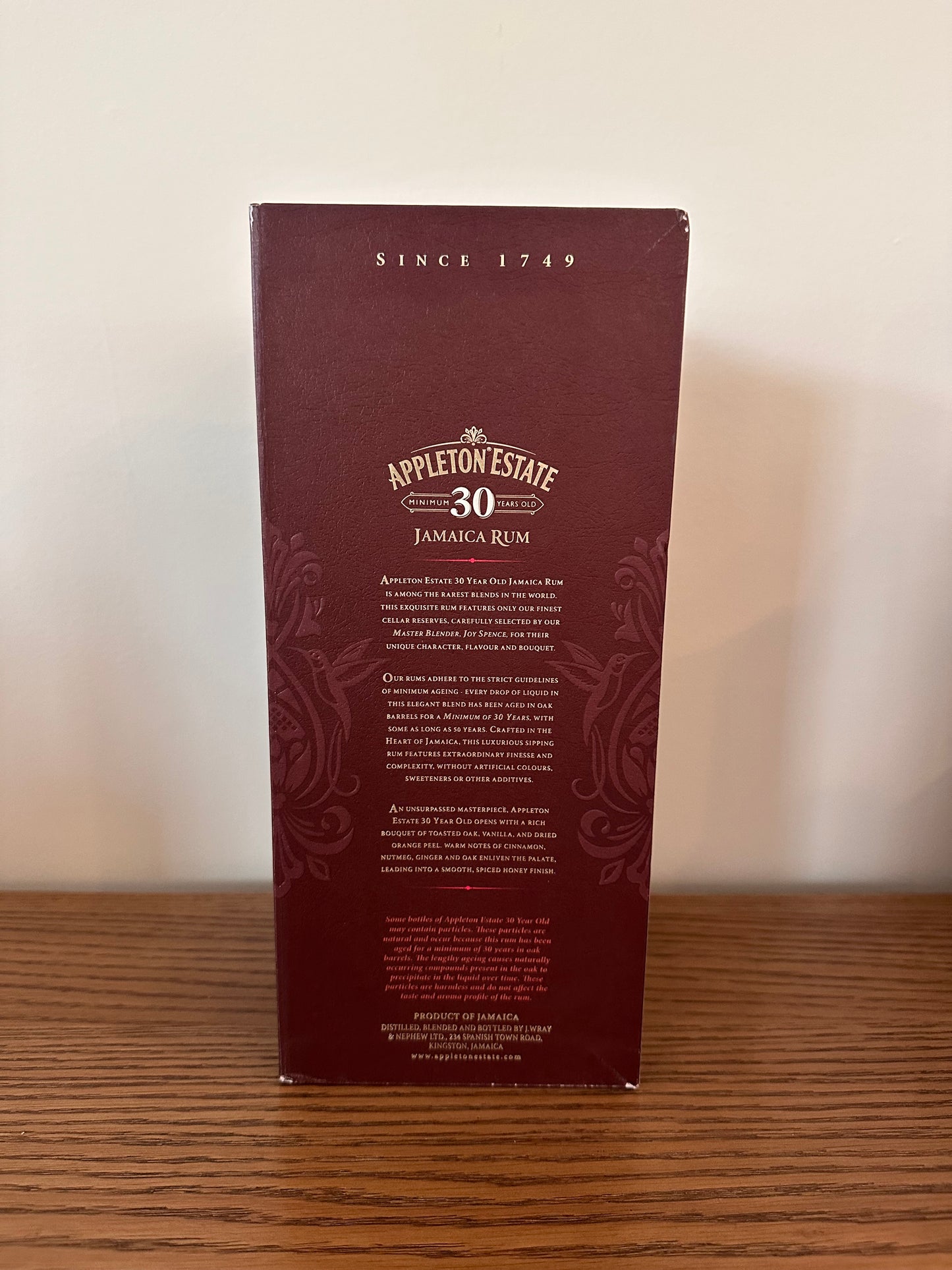Appleton Limited Edition 30 Year Old Rum 750ml Outer Box is Slightly Damaged