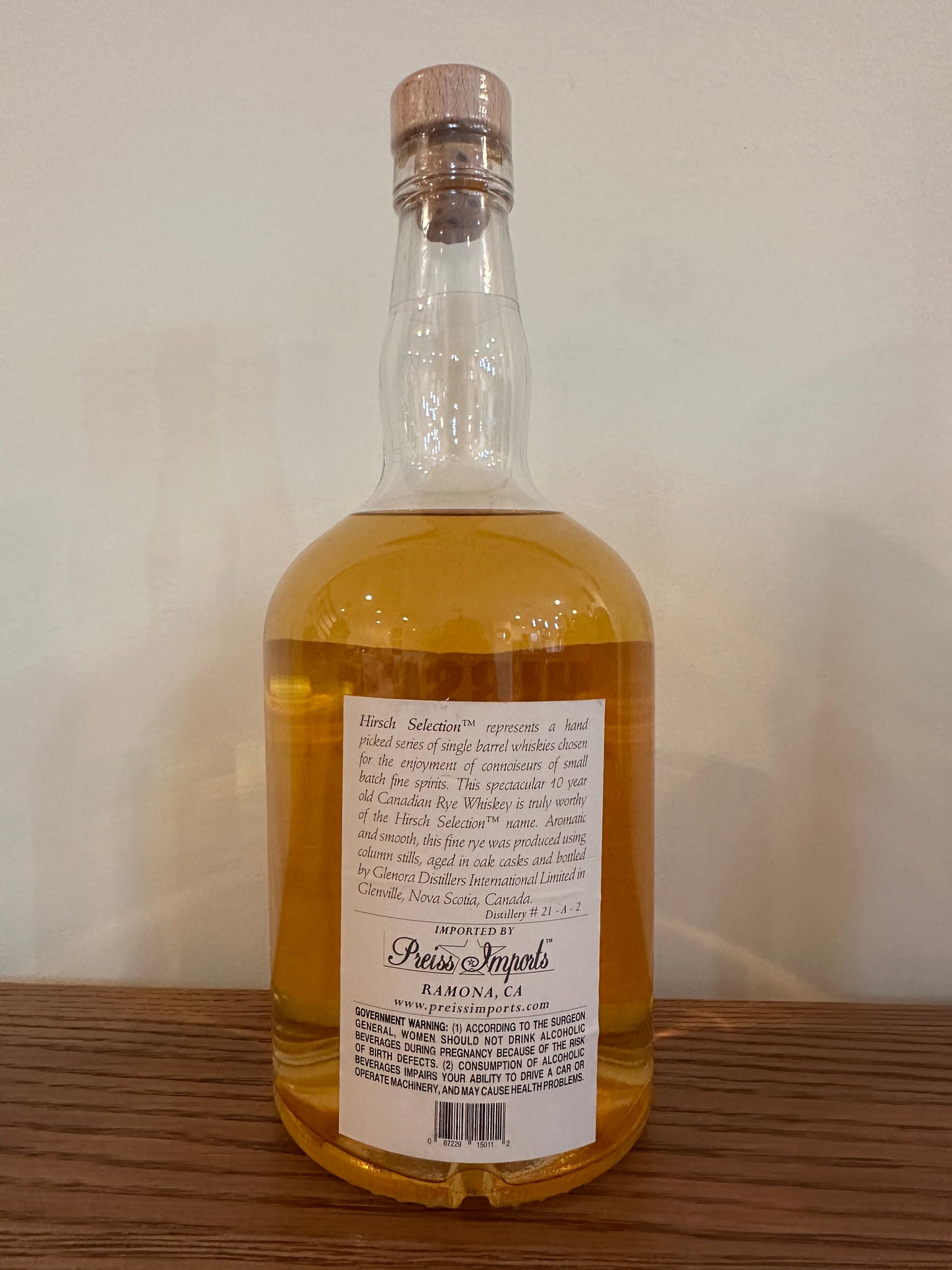 Hirsch 10 Year 'Selection' Canadian Rye Whiskey