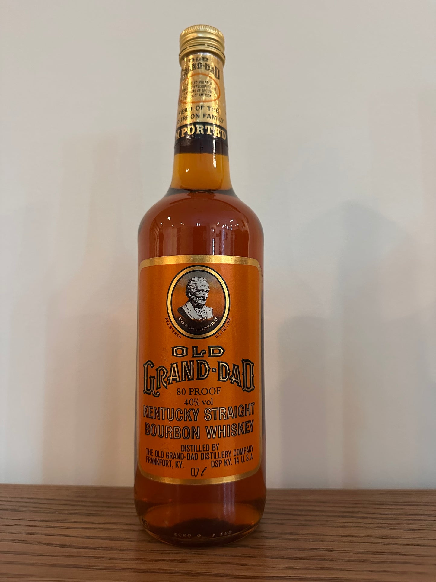 Antique Old Grand-Dad Kentucky Straight Bourbon Whiskey 80 Proof 700ml German Export