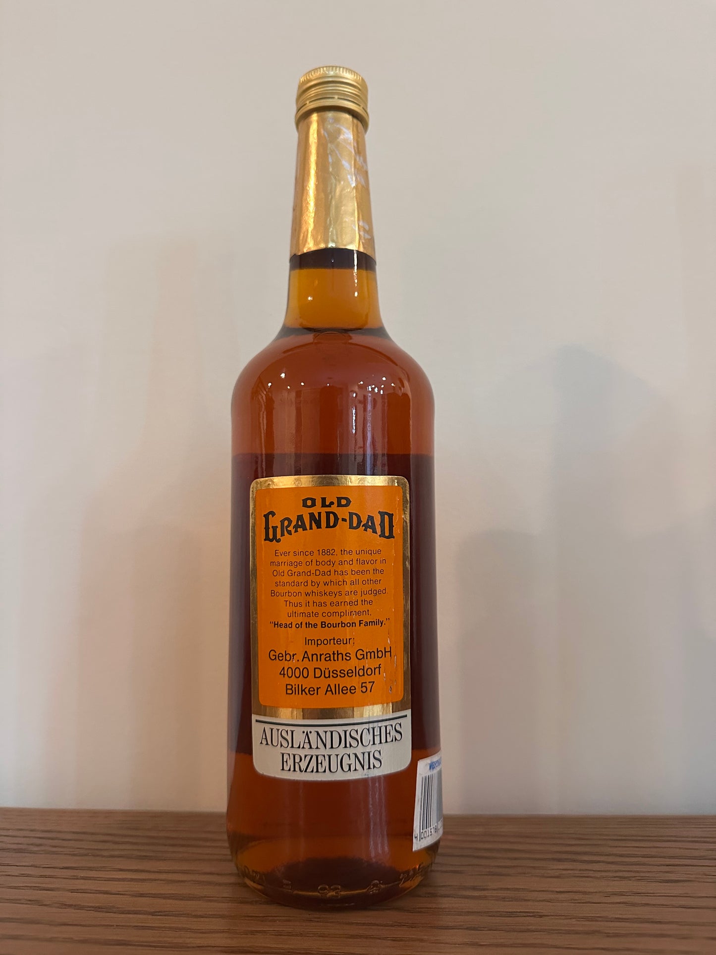 Antique Old Grand-Dad Kentucky Straight Bourbon Whiskey 80 Proof 700ml German Export