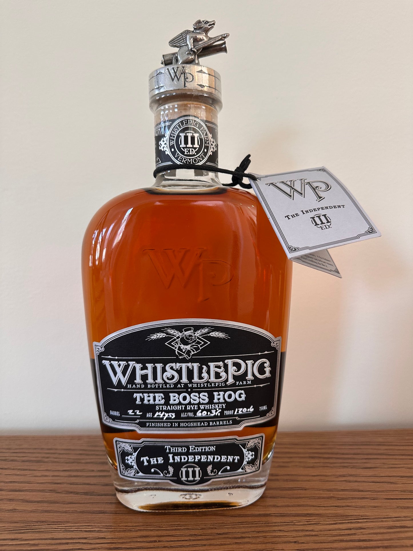 WhistlePig The Boss Hog III The Independent Straight Rye Whiskey 750ml