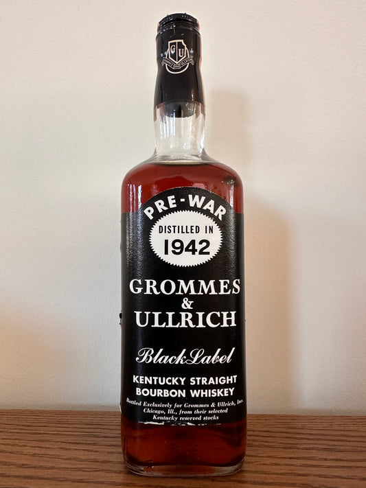 Grommes & Ullrich Black Label Bourbon Distilled in 1942 103 Months