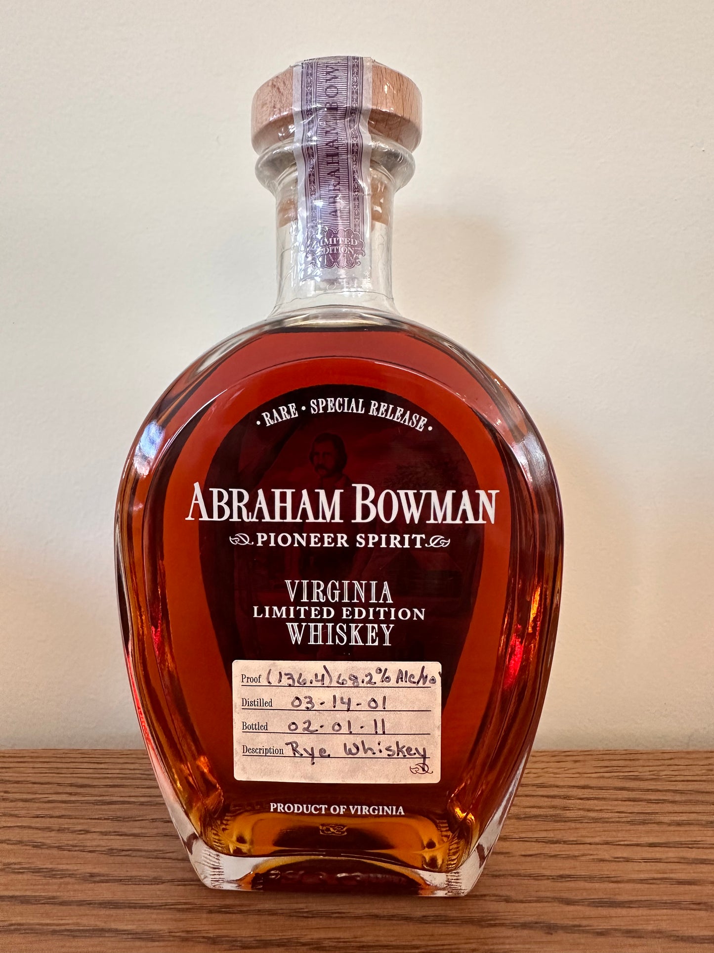Abraham Bowman Bourbon 'The Party Source' Private Barrel Selection (2011) Barrel #1
