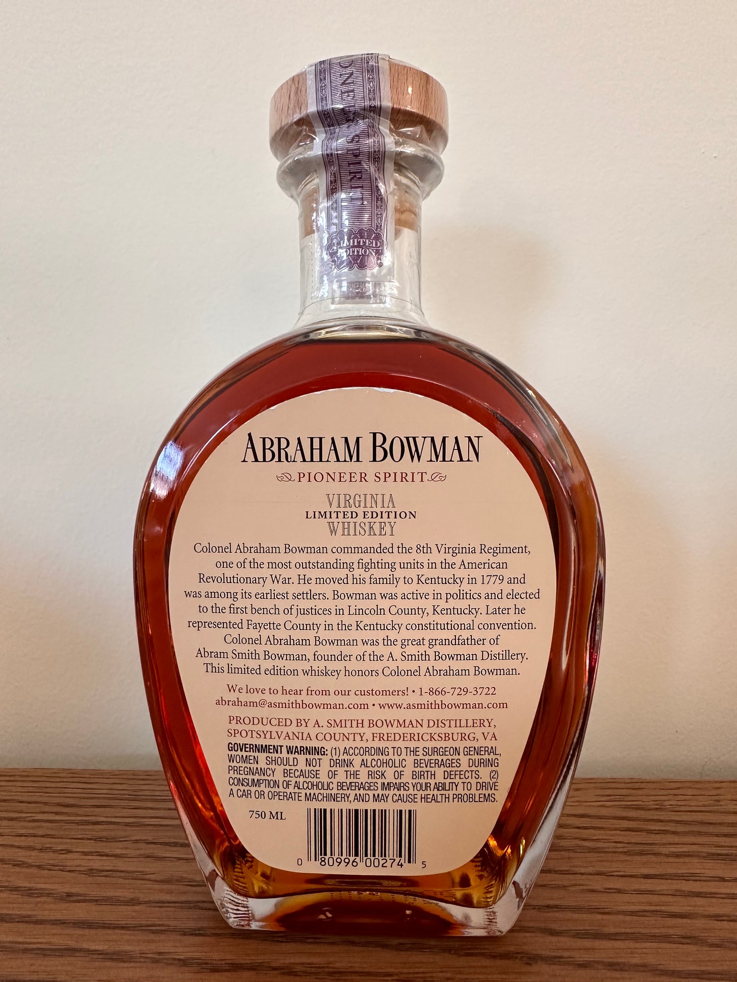 Abraham Bowman Bourbon 'The Party Source' Private Barrel Selection (2011) Barrel #1