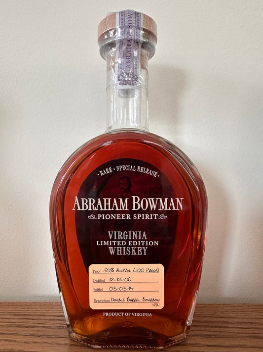 Abraham Bowman Limited Edition Release 8 Double Barrel Bourbon (2014) 750ml