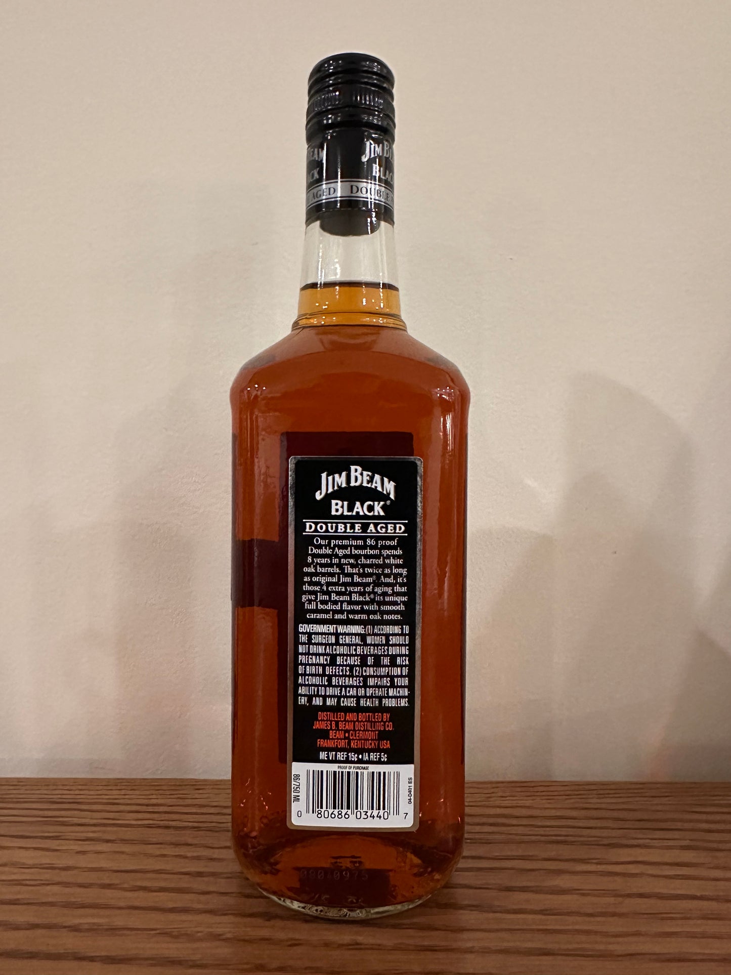 Jim Beam Black Doubled Aged 8 Year Old Bourbon Whiskey 750ml