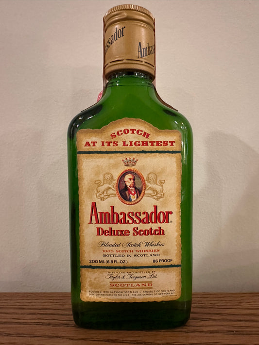 Ambassador Deluxe Blended Scotch Whisky 200ml 86 proof 1961-1977