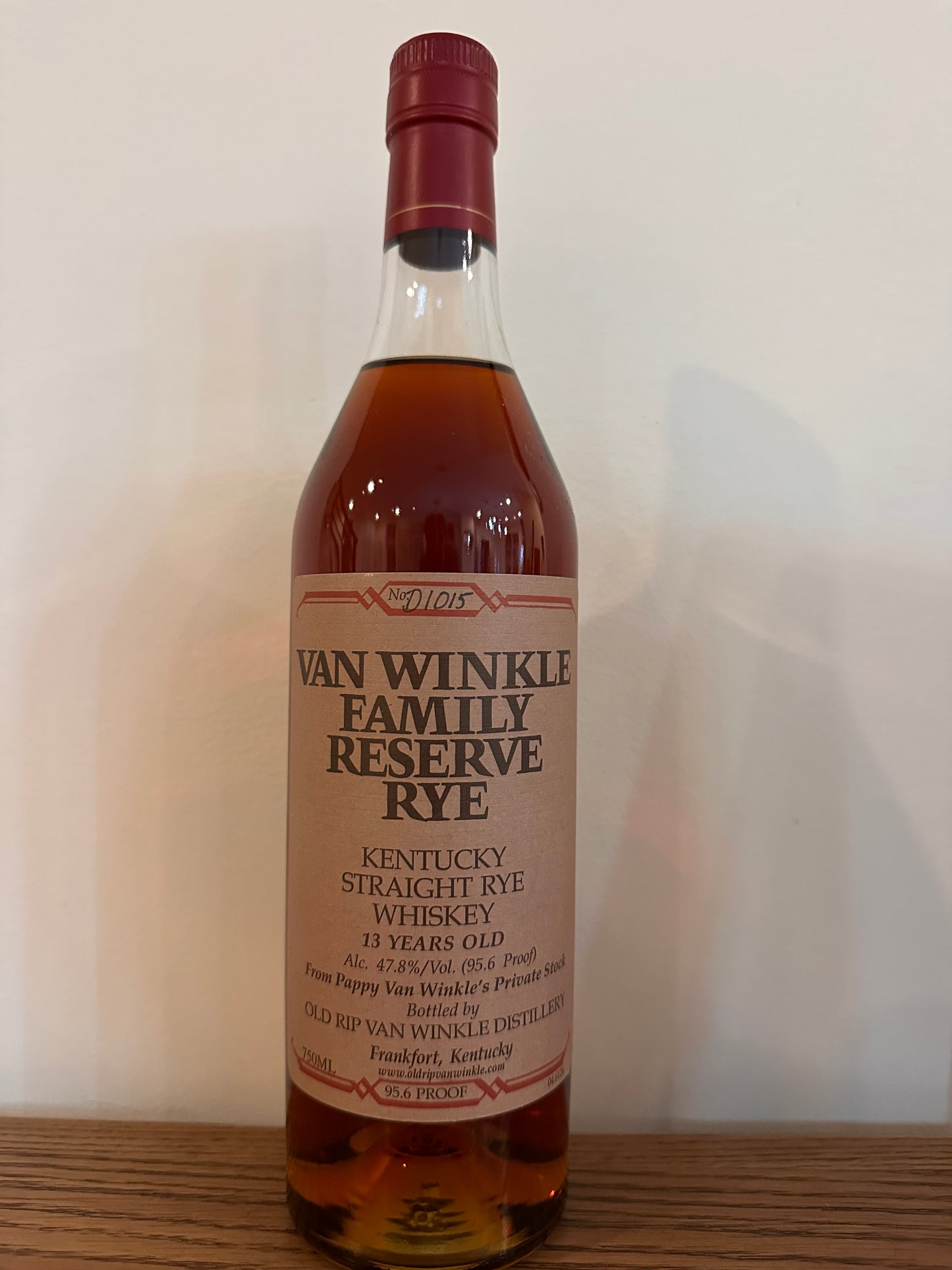 2013 Van Winkle Family Reserve Rye 13 year