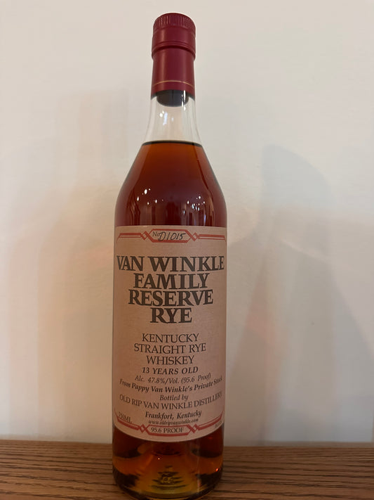 2013 Van Winkle Family Reserve Rye 13 year