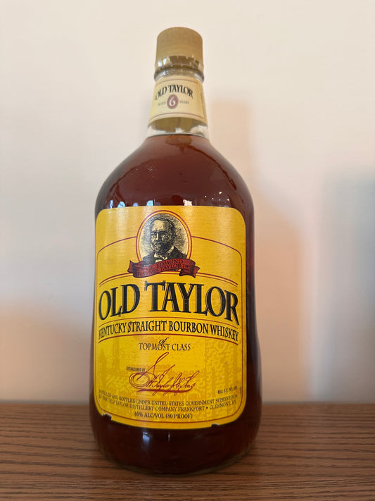 Old Taylor 6 Year Old Kentucky Straight Bourbon Whiskey 1.75Lt Bottled 1996