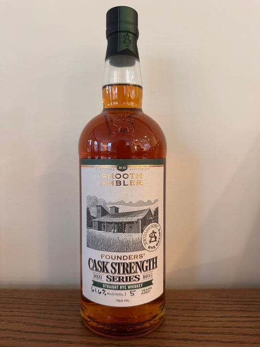 Smooth Ambler Founders Cask Strength Series Rye Whiskey Batch 2