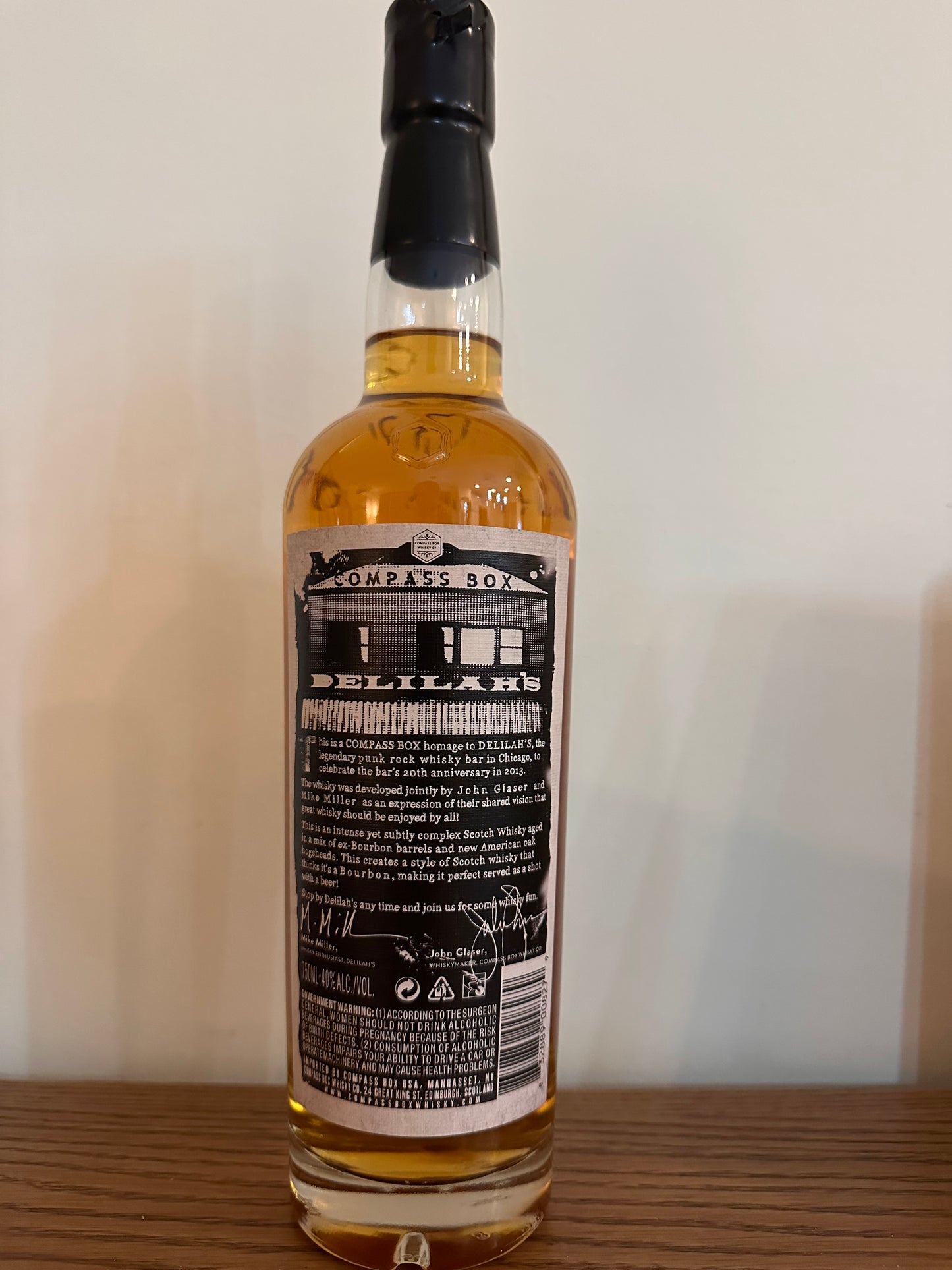 2013 Compass Box Delilah’s Edition 20th Anniversary 750ml