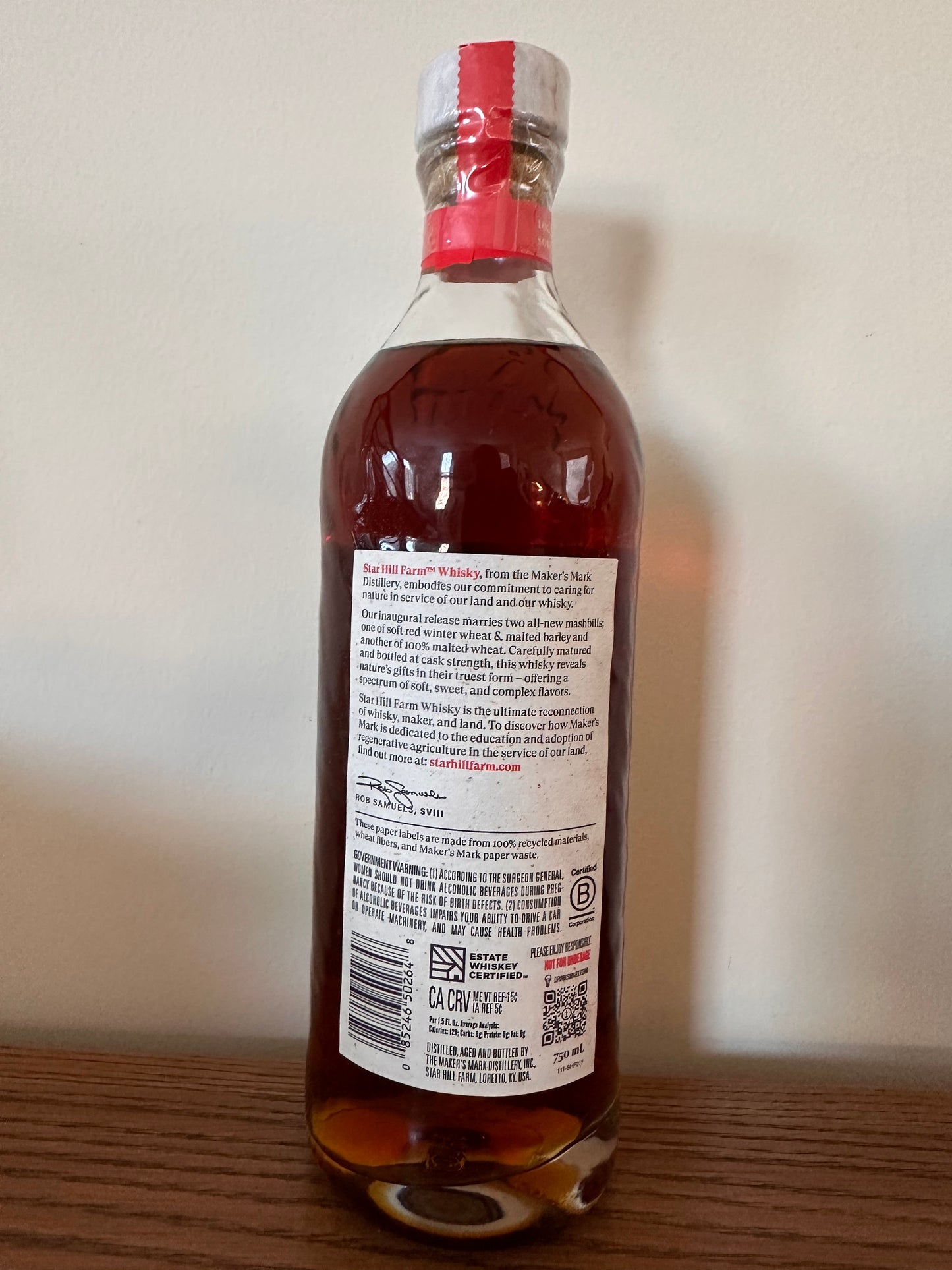2025 Makers Mark Star Hill Farm American Wheat Whiskey 750ml