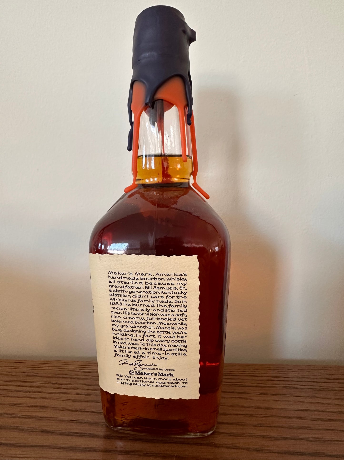 Maker’s Mark Purple And Orange Wax Kentucky Straight Bourbon Whiskey 750ml