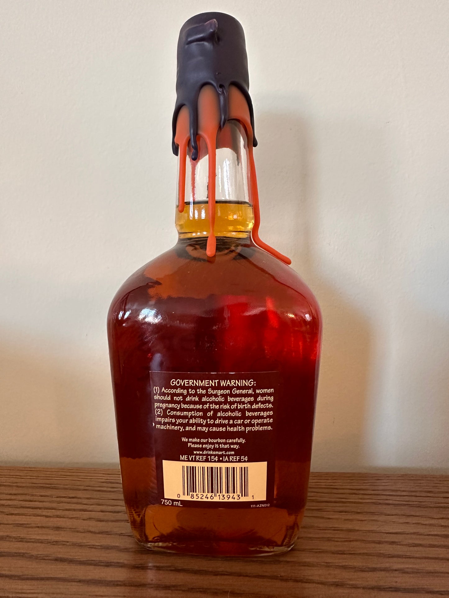 Maker’s Mark Purple And Orange Wax Kentucky Straight Bourbon Whiskey 750ml