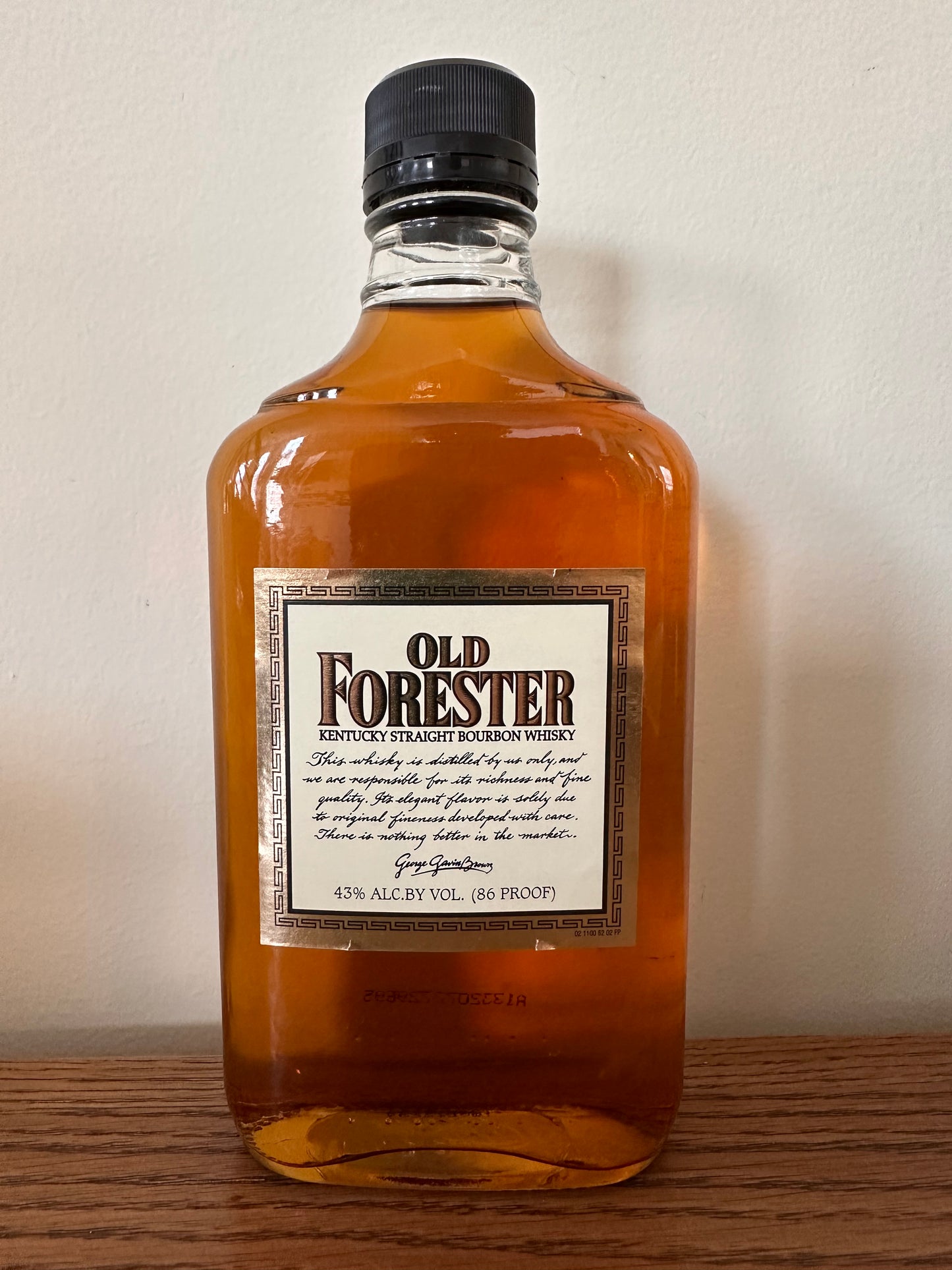 Old Forester 86 Proof White Square Label 2002 375ml