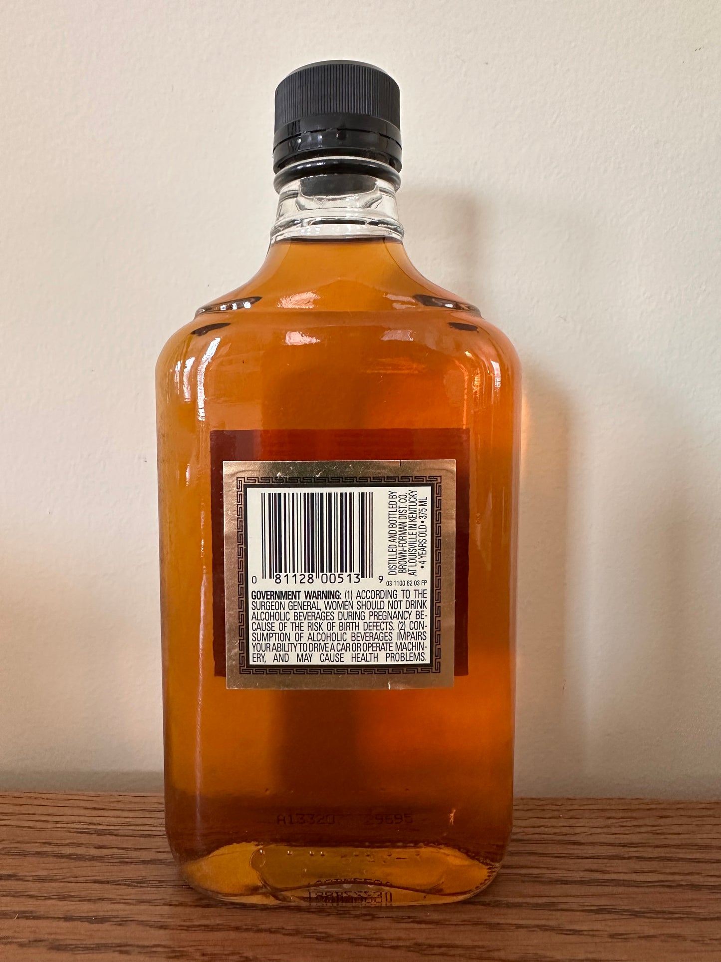 Old Forester 86 Proof White Square Label 2002 375ml