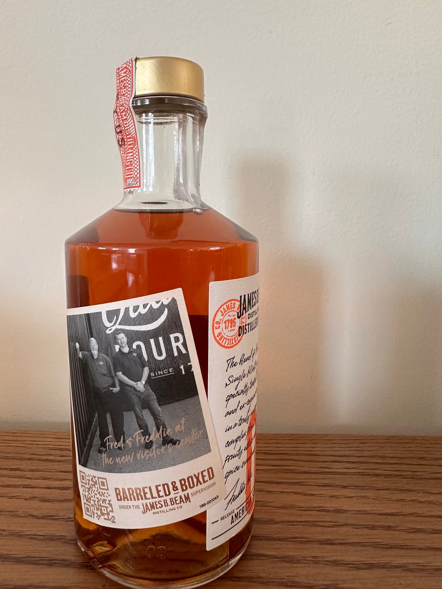 Jim Beam Distilling Co. Distillers' Share Batch No. 2 Courvoisier VSOP XO and American White Oak Finish American Single Malt Whiskey 375ml