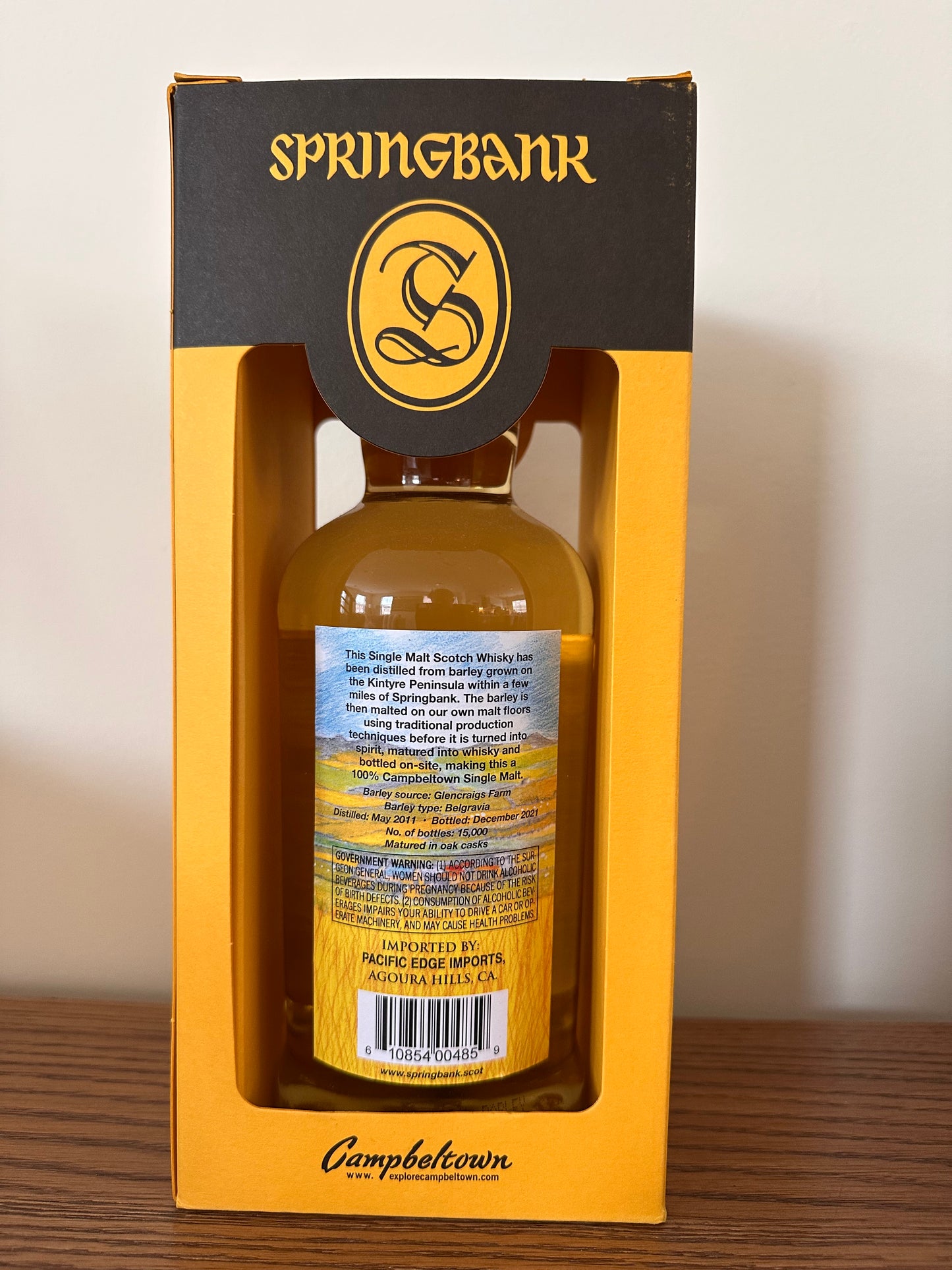 2021 Springbank Local Barley 10 Year Old Single Malt Scotch Whisky 750ml