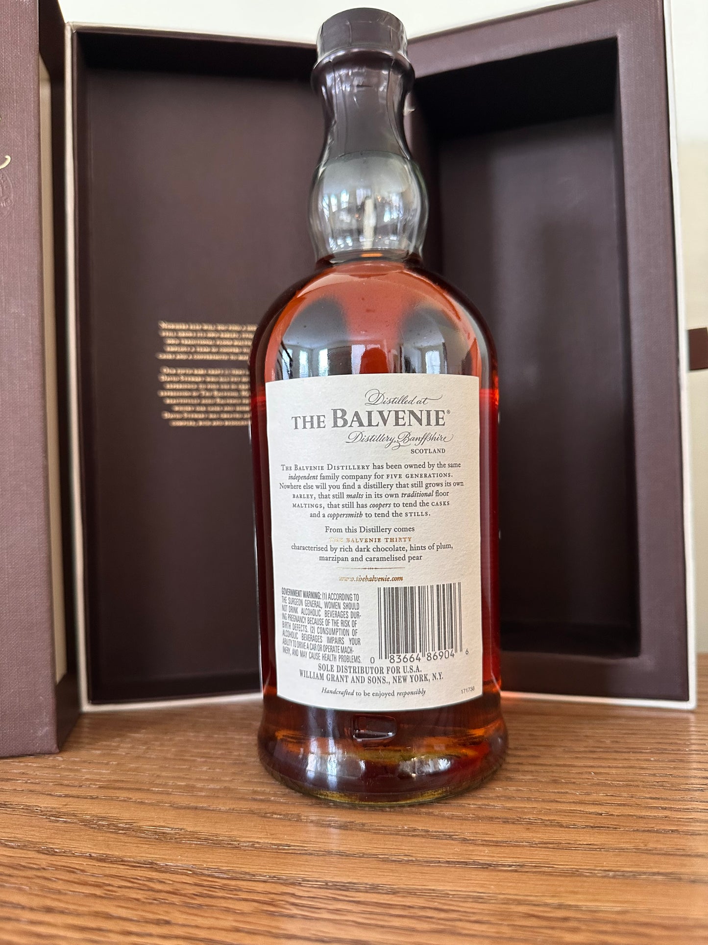 Balvenie Thirty 30 Year Old Single Malt Scotch Whisky (Brown Box) 750ml