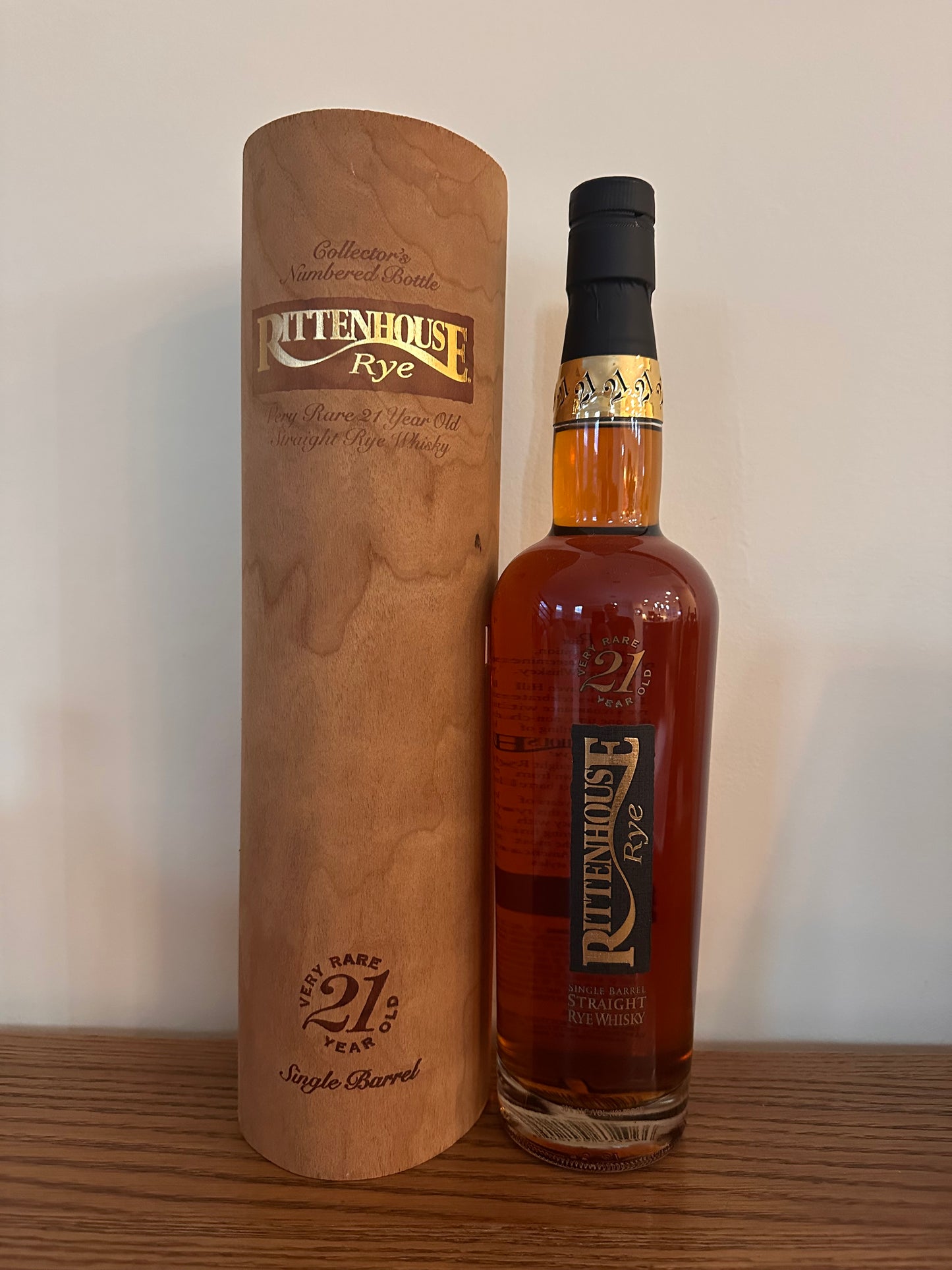 Rittenhouse 21 Year Old Very Rare Single Barrel Straight Rye Whiskey 750ml
