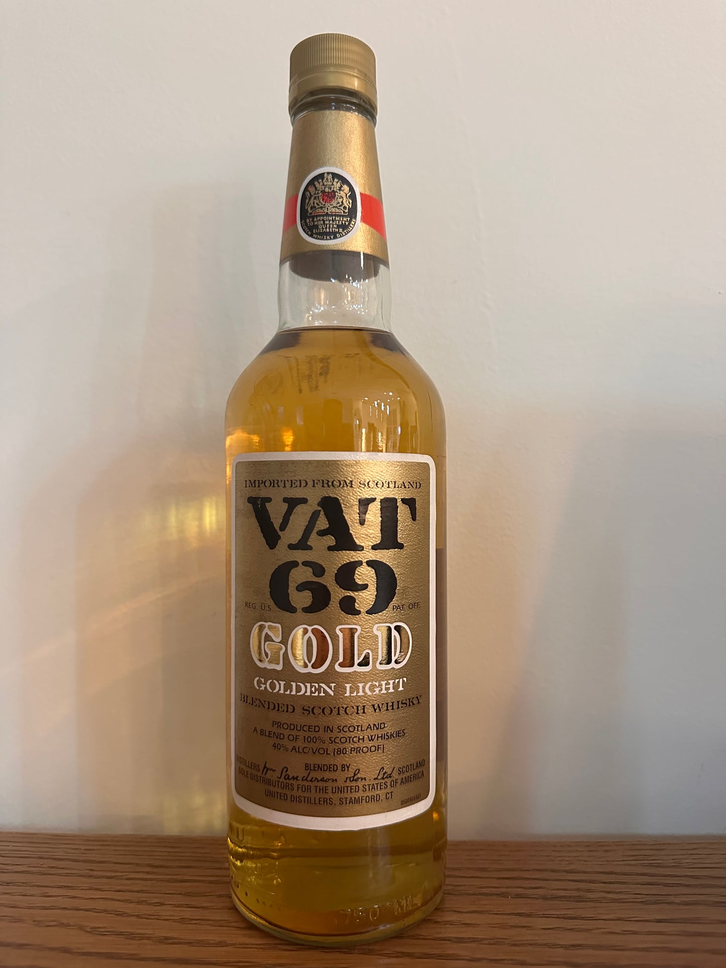 1999 VAT 69 Gold Scotch 750ml