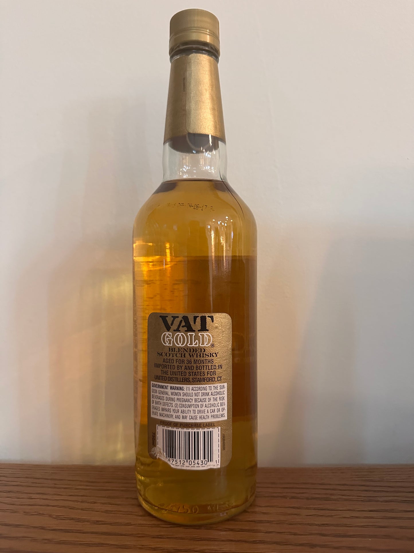 1999 VAT 69 Gold Scotch 750ml