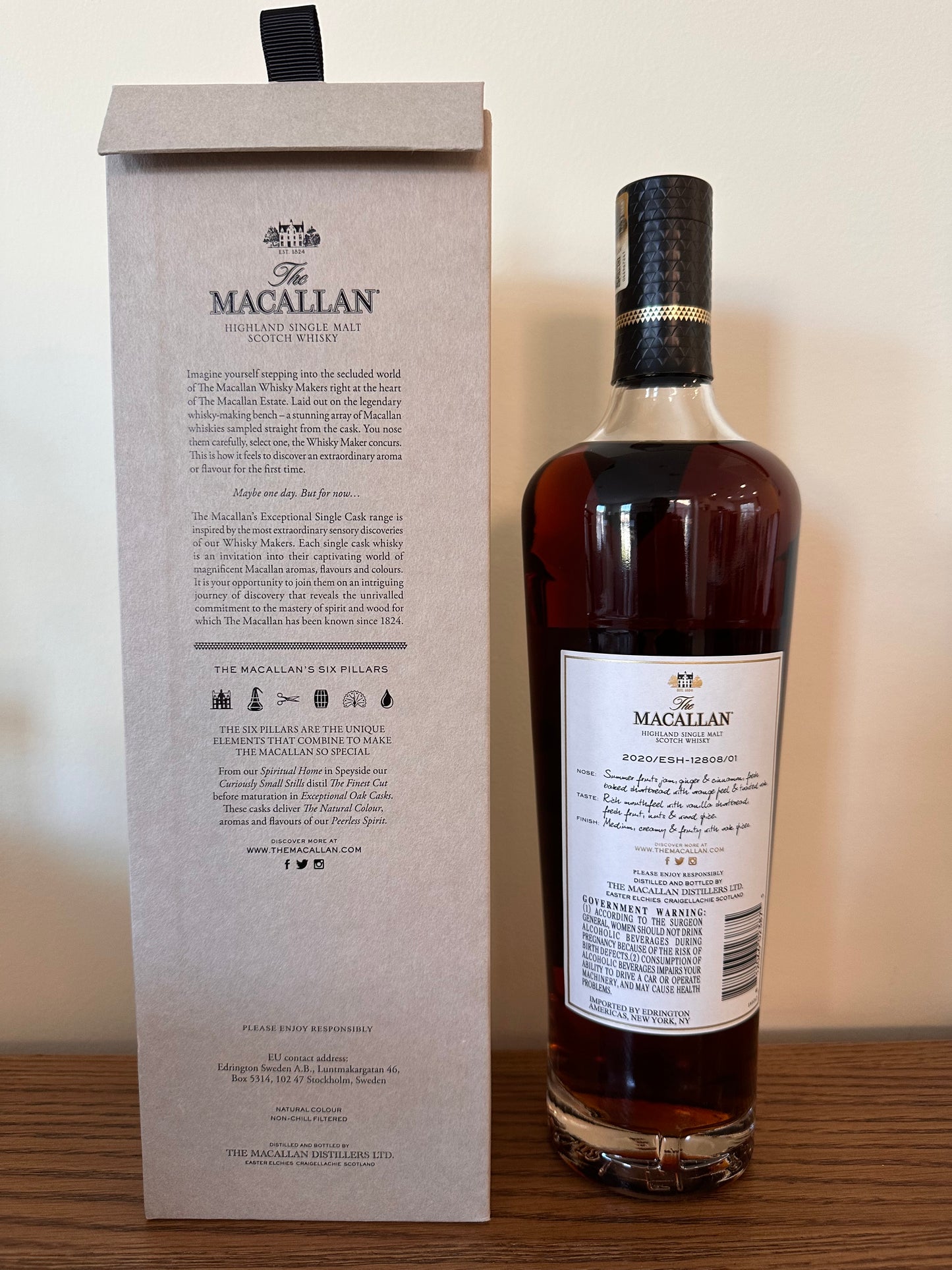 2020 Macallan Exceptional Single Cask ESH-12808-01 Single Malt Scotch Whisky 750ml