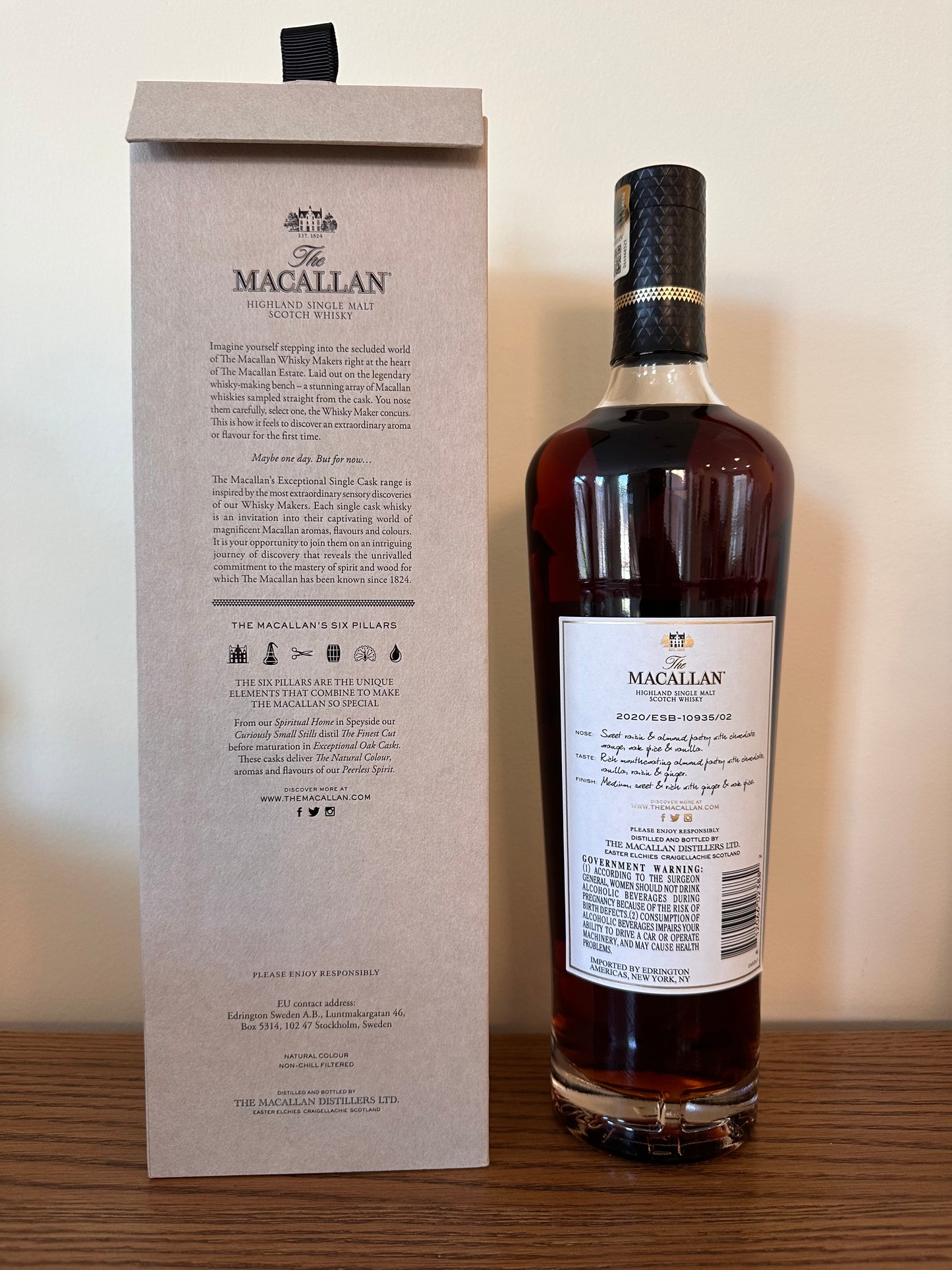 2020 Macallan Exceptional Single Cask ESH-10935-02 Single Malt Scotch Whisky 750ml