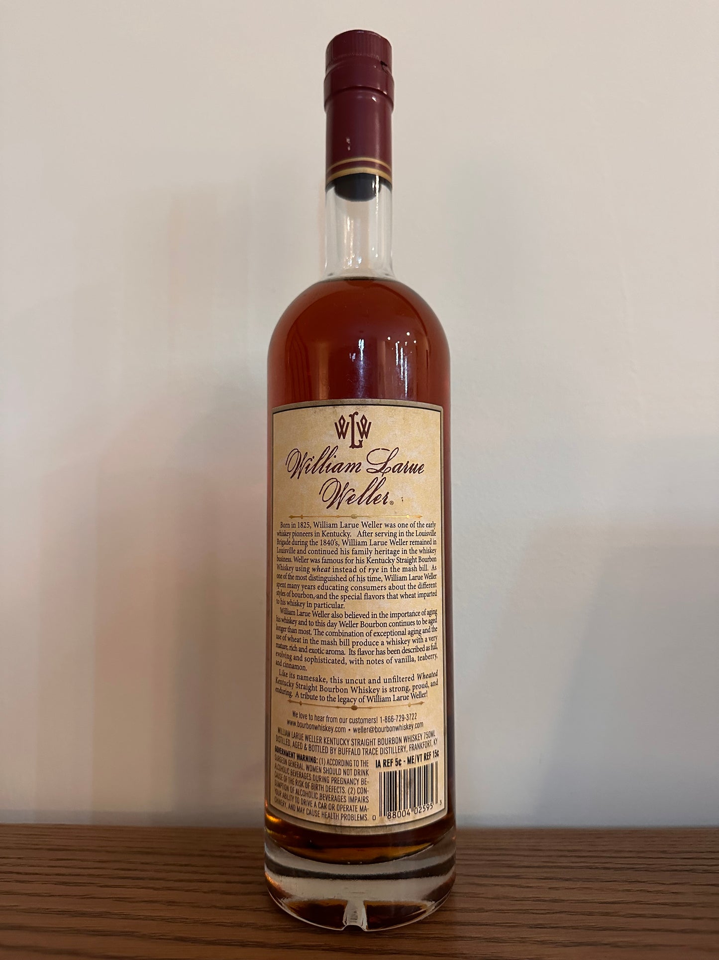 2019 William Larue Weller Kentucky Straight Bourbon Whiskey 750ml