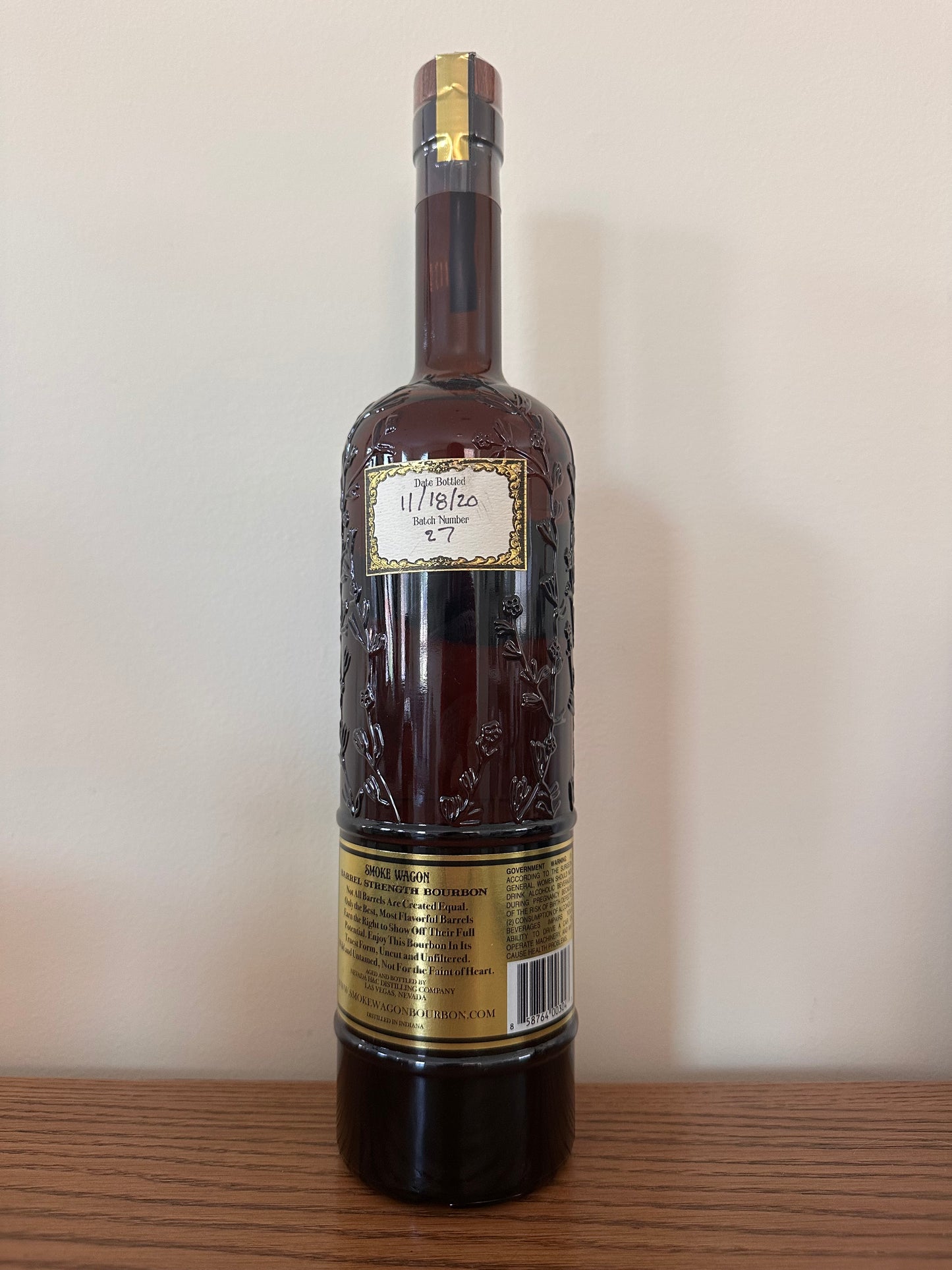 Smoke Wagon Batch N. 27 Uncut Unfiltered Straight Bourbon Whiskey 750ml